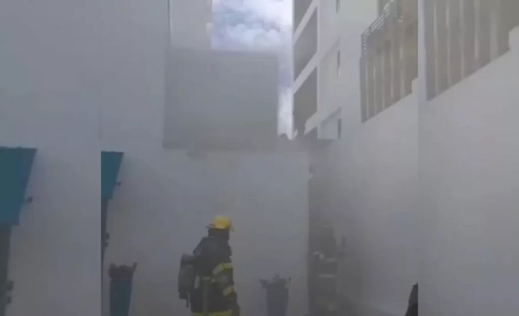 Incendio en edificio