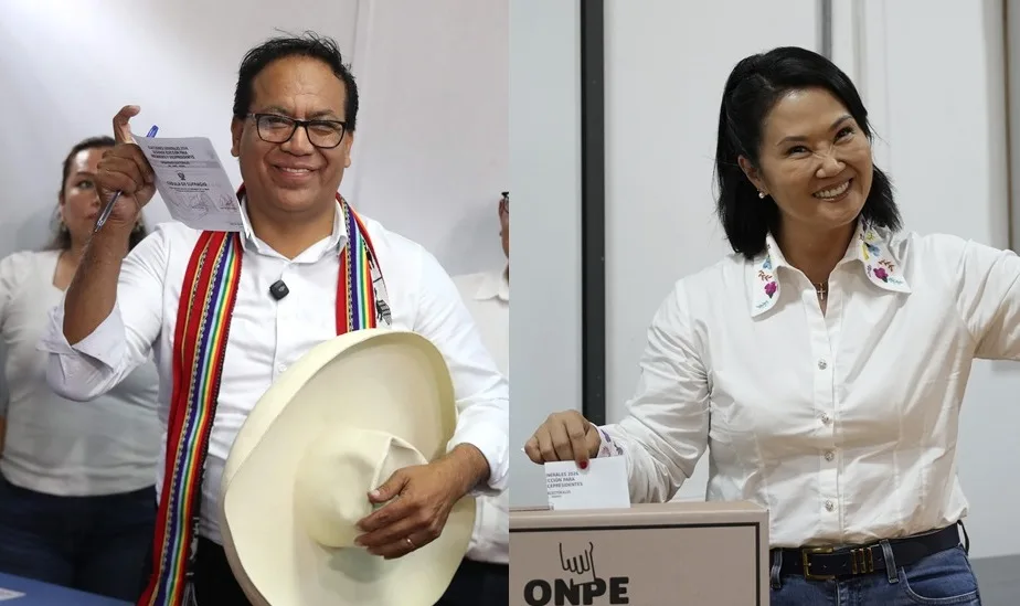 Elecciones en Perú: Roberto Sánchez adelanta a Keiko Fujimori al llegar al 93,92 % del escrutinio Elecciones en Perú