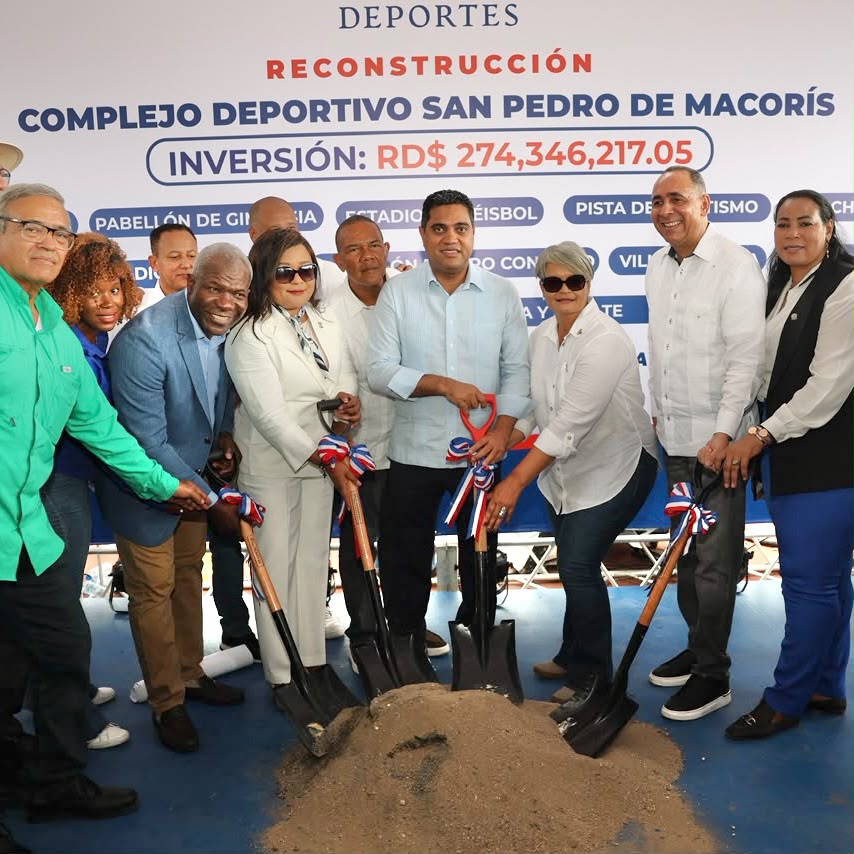 Ministro Kelvin Cruz inicia reconstrucción del Complejo Deportivo de San Pedro de Macorís
