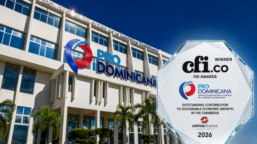 ProDominicana recibe premio internacional por su contribución al crecimiento económico sostenible del Caribe ProDominicana