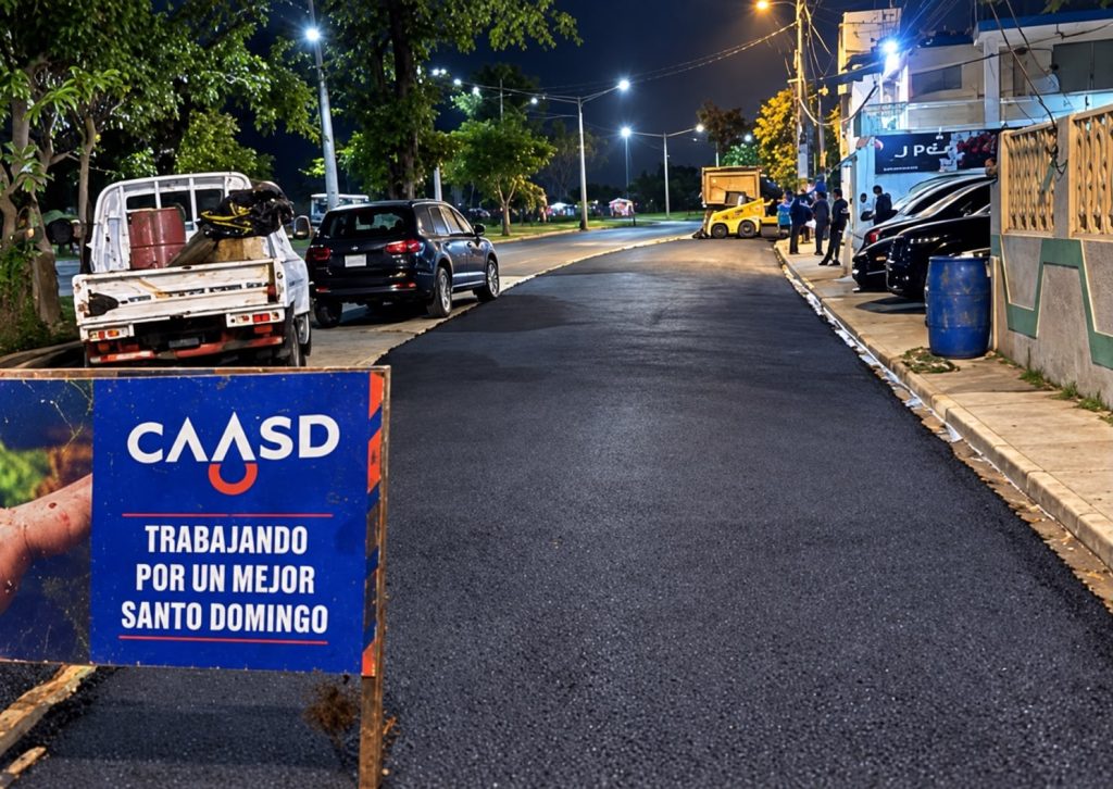 Caasd asfalta 12 mil metros cuadrados de calles luego de trabajos para optimizar servicio en distintos sectores