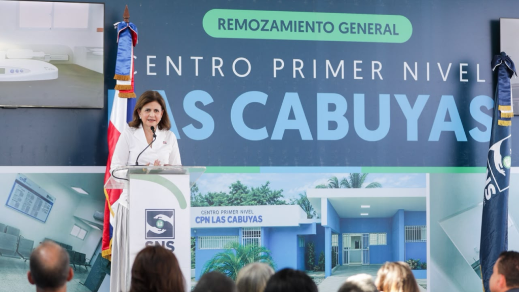 Vicepresidenta Raquel Peña y director del SNS entregan remozado Centro de Primer Nivel Las Cabuyas, en La Vega Centro de Primer Nivel Las Cabuyas